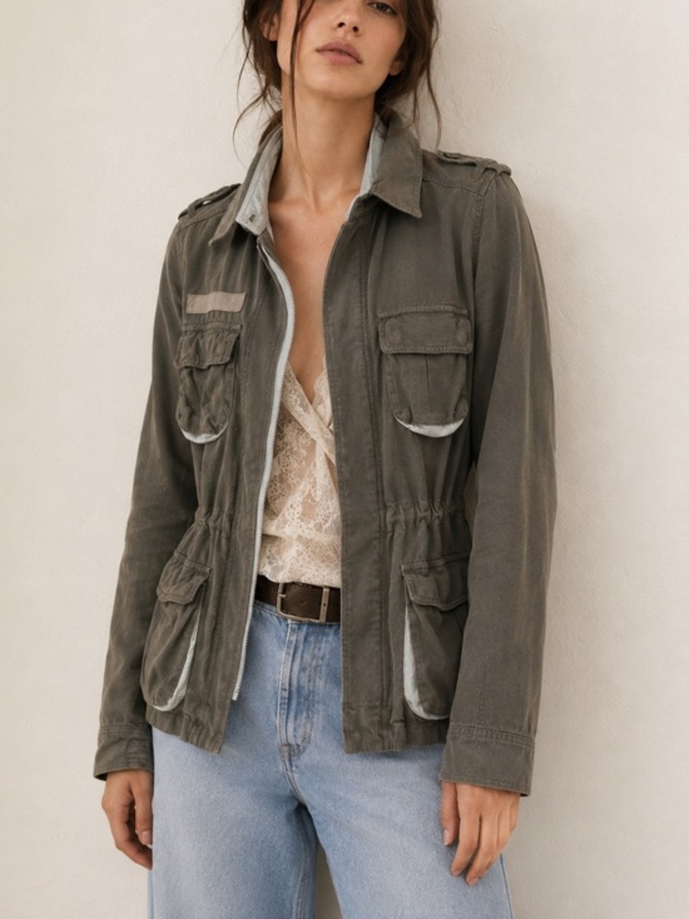 Johnny was Pete & Greta army green utility jacket